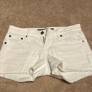 Big Star White Jean Shorts Casual Distressed Style